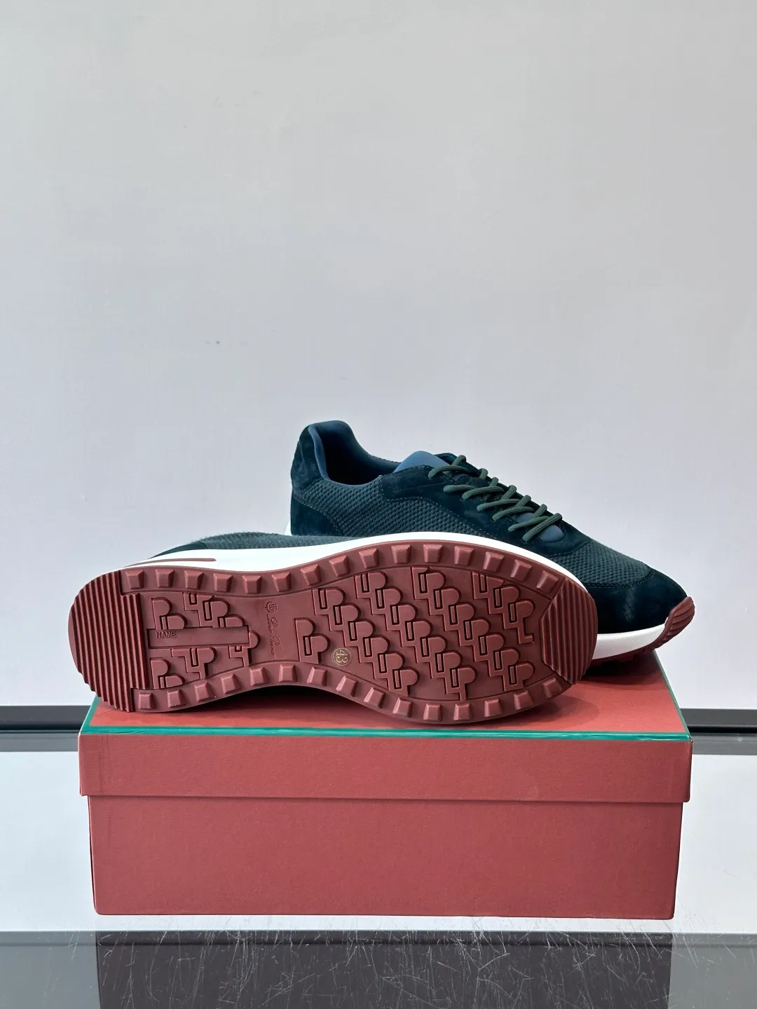 Men's men's shoes 💰p580 "Loro men's shoes 💰pian＊" Week End Walk series sports shoes, using exclusive raw materials, mesh upper + suede stitching, breathable and comfortable, rubber soles with strong grip, suitable for commuting and casual outings. Low-key high-end gray tone, versatile suit or casual wear, size: 39-44 (customized at 38.45.46)